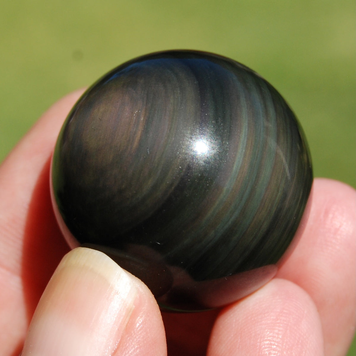 Small Rainbow Obsidian Crystal Sphere