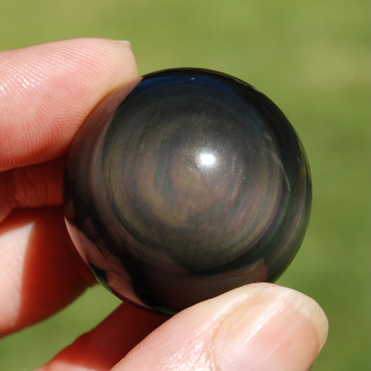 Small Rainbow Obsidian Crystal Sphere