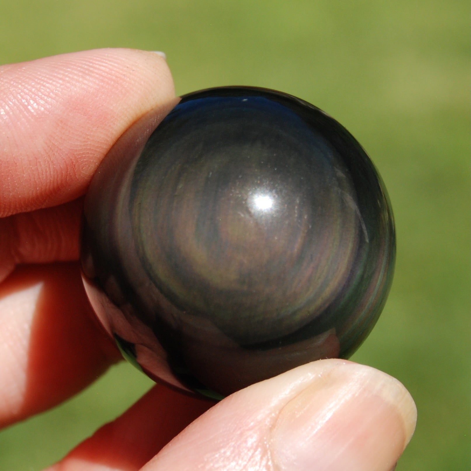 Small Rainbow Obsidian Crystal Sphere