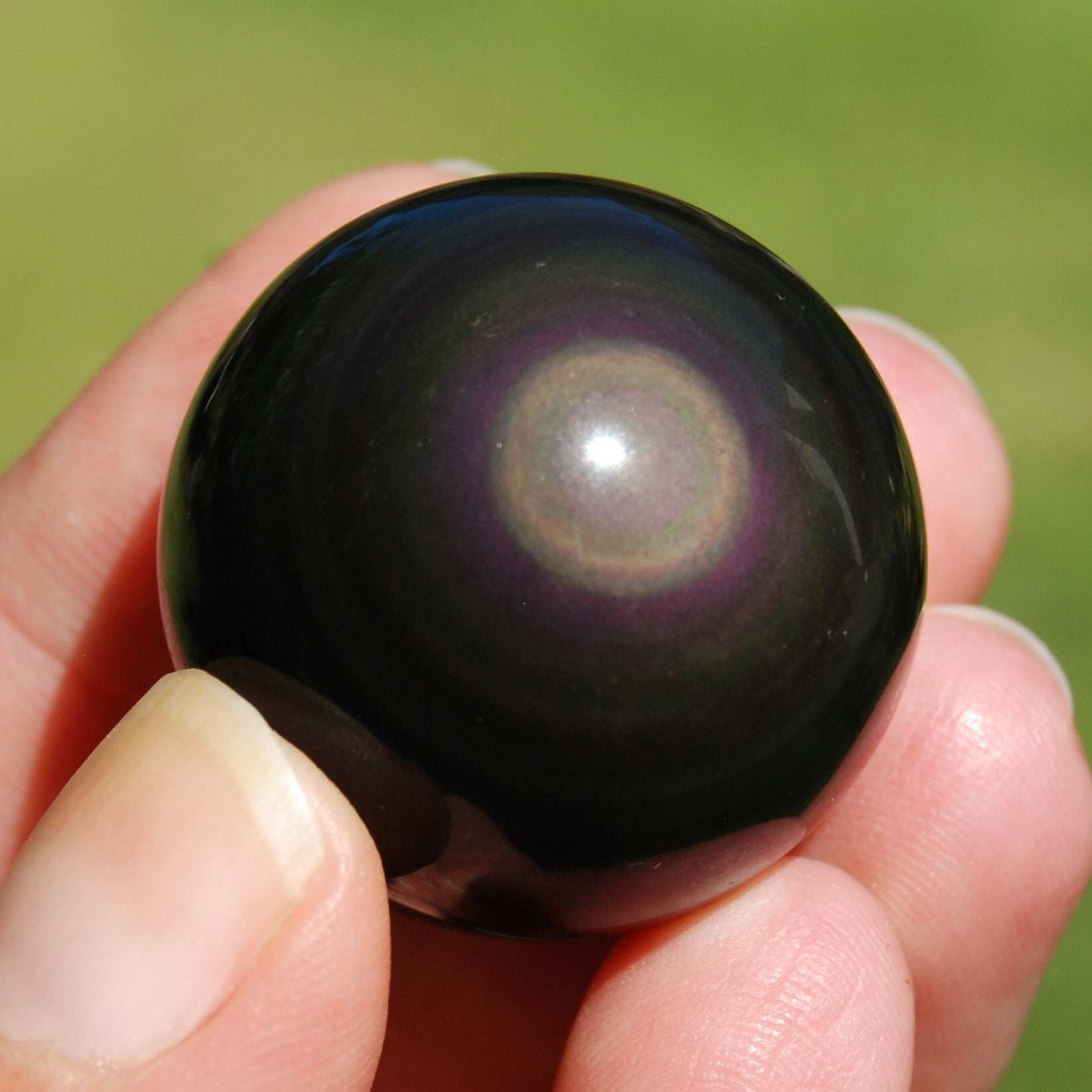 Small Rainbow Obsidian Crystal Sphere