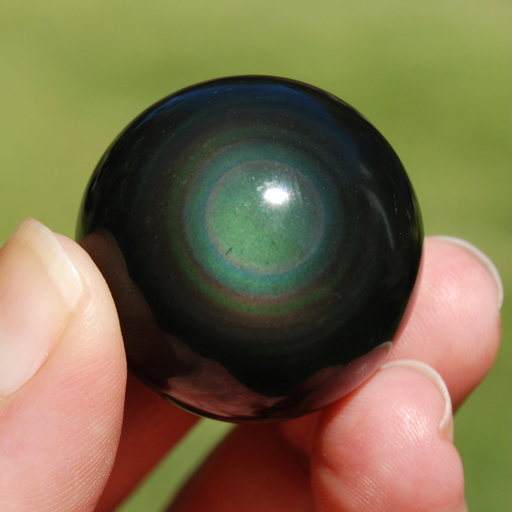 Small Rainbow Obsidian Crystal Sphere