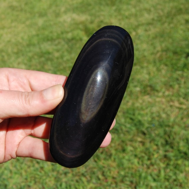 Rainbow Obsidian Crystal Palm Stone
