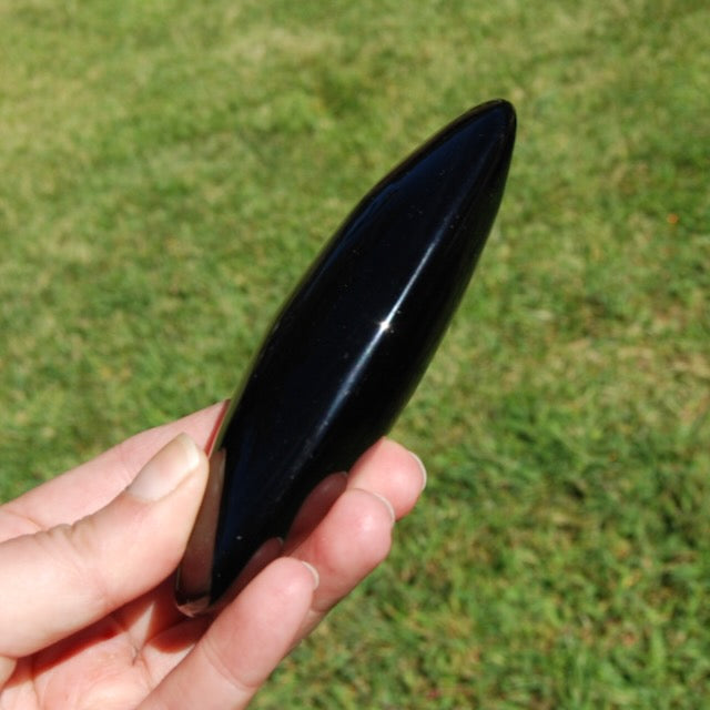 Rainbow Obsidian Crystal Palm Stone