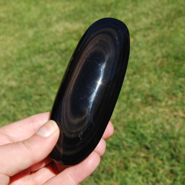 Rainbow Obsidian Crystal Palm Stone
