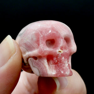 Rhodochrosite Carved Crystal Skull