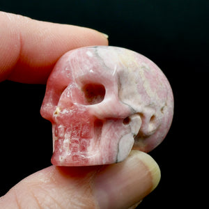 Rhodochrosite Carved Crystal Skull