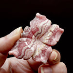 Genuine Rhodochrosite Carved Crystal Crystal Flower