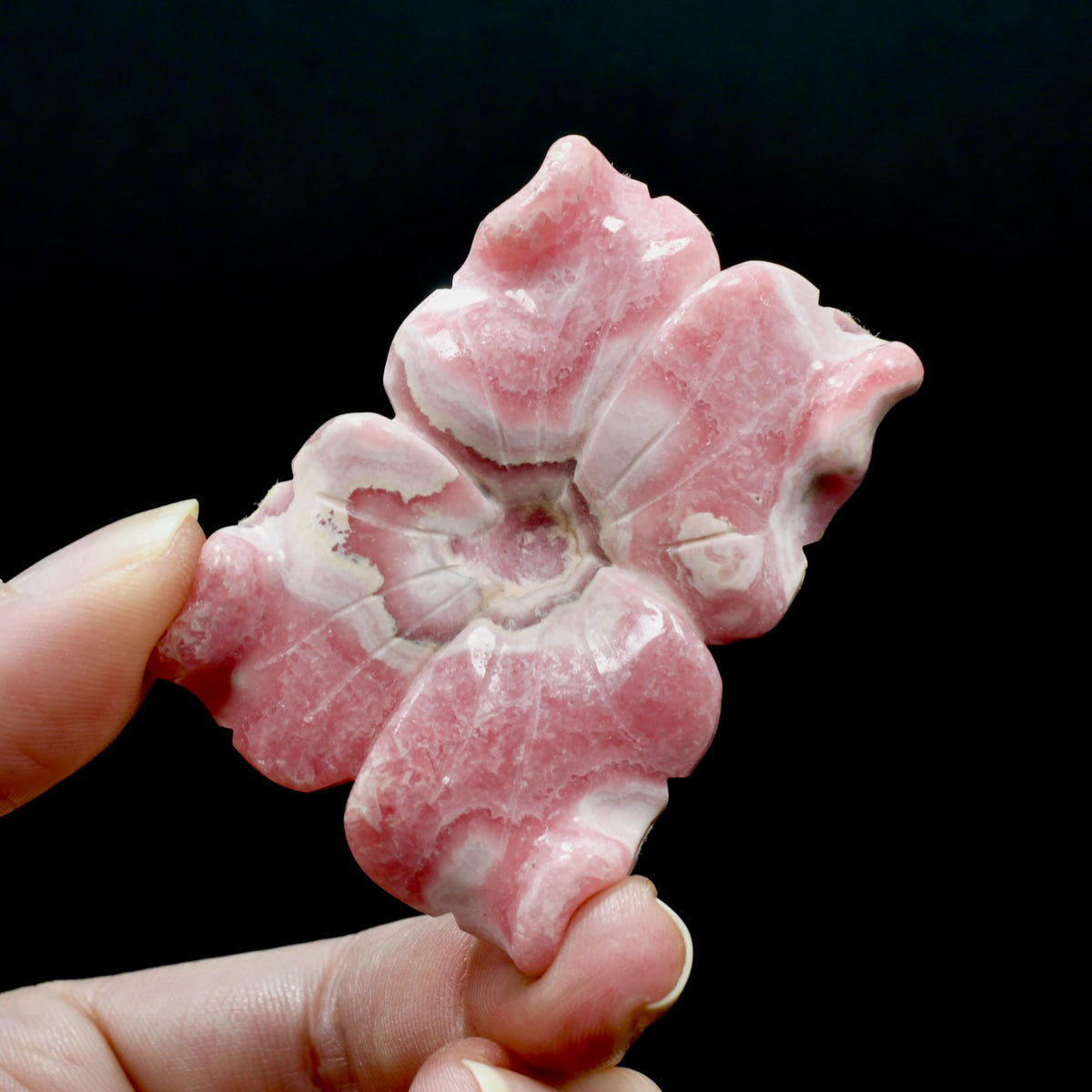Rhodochrosite Carved Crystal Crystal Flower