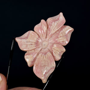 Genuine Rhodochrosite Carved Crystal Crystal Flower, Argentina