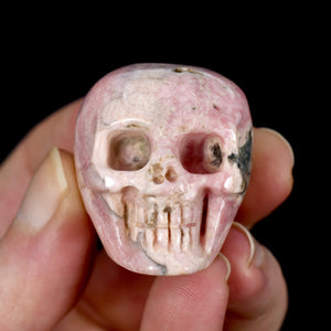 Rhodochrosite Crystal Skull