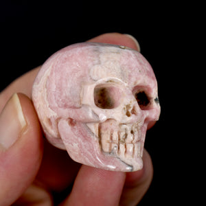 Rhodochrosite Crystal Skull