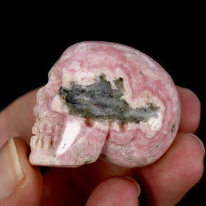 Rhodochrosite Crystal Skull