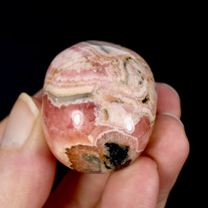 Genuine Rhodochrosite Carved Crystal Skull, Argentina