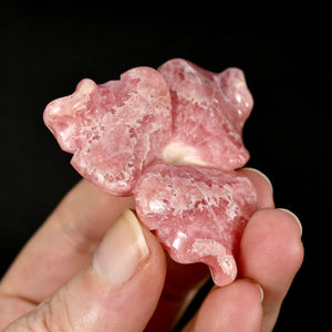 Rhodochrosite Carved Crystal Flower