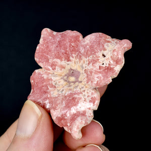 Rhodochrosite Carved Crystal Flower