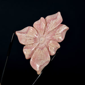 Genuine Rhodochrosite Carved Crystal Crystal Flower, Argentina