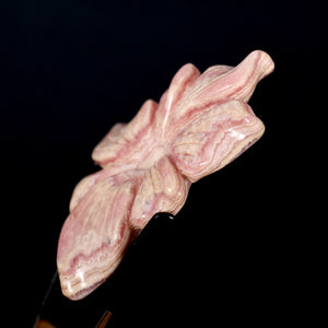 Genuine Rhodochrosite Carved Crystal Crystal Flower, Argentina