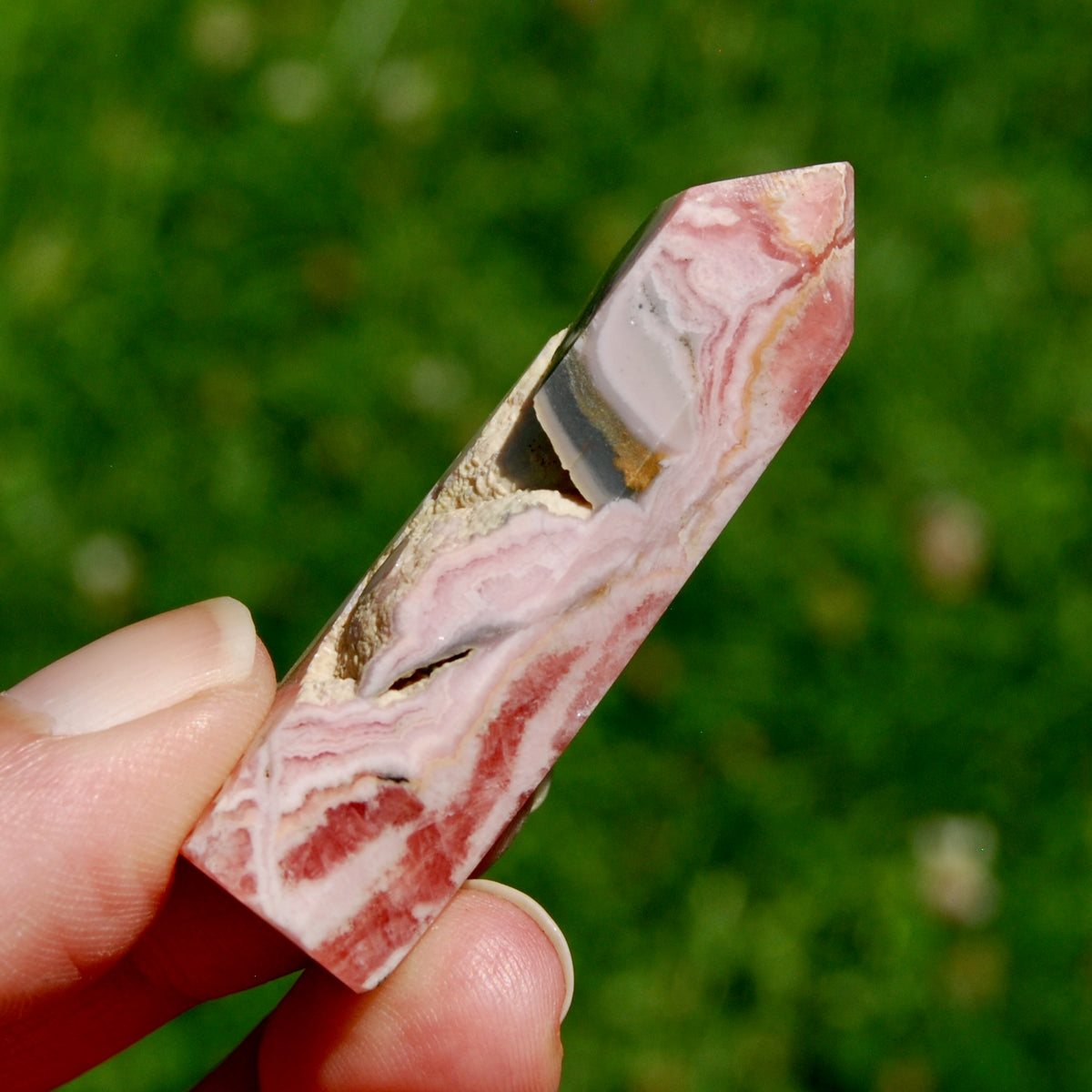 Rhodochrosite Crystal Tower – 2.1" Polished Healing Stone from Argentina