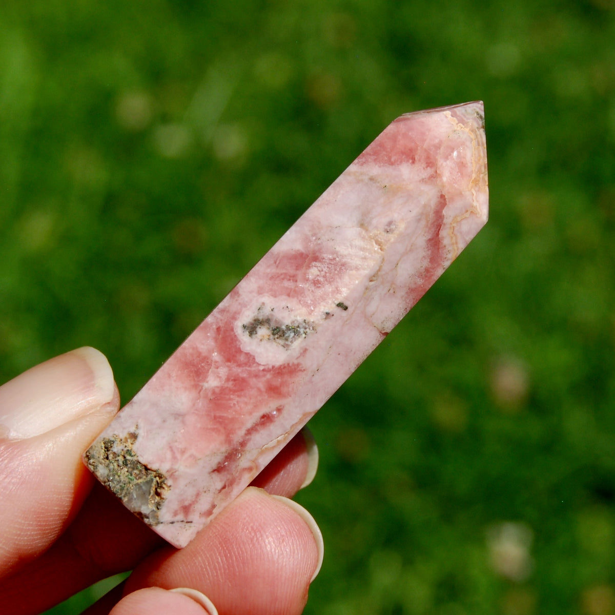 Rhodochrosite Crystal Tower – 2.1" Polished Healing Stone from Argentina
