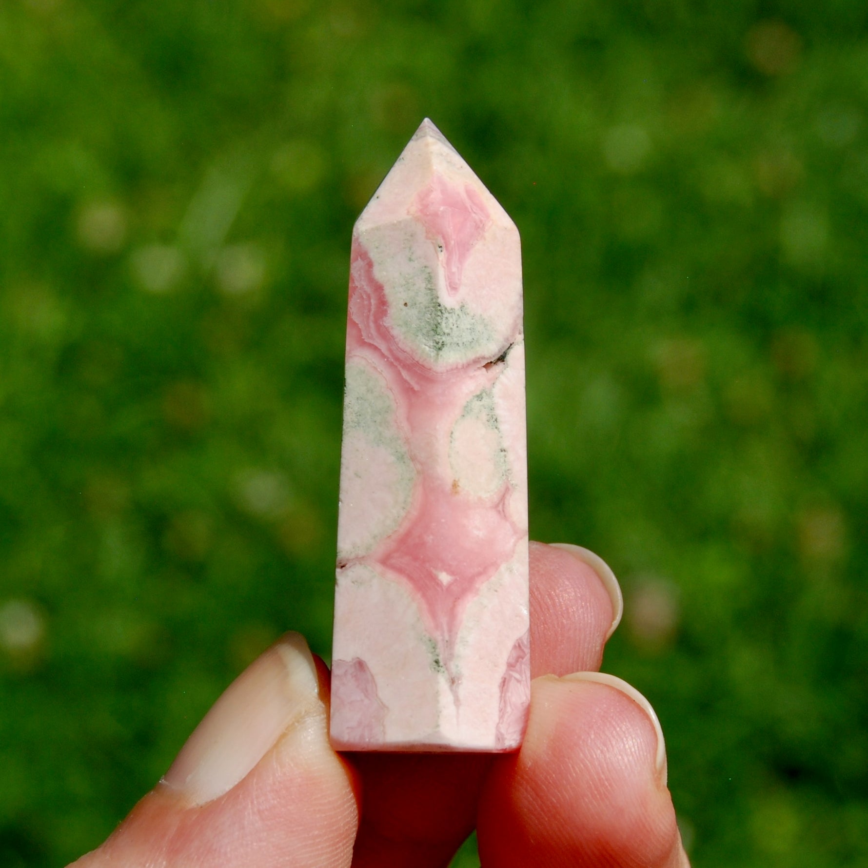 Rhodochrosite Crystal Tower – 1.8" 19g Polished Stone to Manifest Love & Healing from Argentina (Copy)