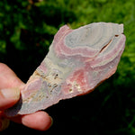 Rhodochrosite Slice with Galena & Pyrite – Polished Crystal from Argentina