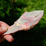 Rhodochrosite Slice with Galena & Pyrite – Polished Crystal from Argentina