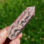 Genuine Rhodochrosite Pyrite Gemstone Tower - 2.7" 64g Manifest Love Luck, Healing Crystals, Argentina 