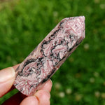 Genuine Rhodochrosite Pyrite Gemstone Tower - 2.7" 64g Manifest Love Luck, Healing Crystals, Argentina 