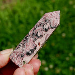 Genuine Rhodochrosite Pyrite Gemstone Tower - 2.7" 64g Manifest Love Luck, Healing Crystals, Argentina 