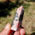 Rhodochrosite Pyrite Gemstone Tower, Healing Crystals Lucky Love Manifestation, Argentina