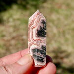 Rhodochrosite Pyrite Gemstone Tower, Manifest Love Luck, Healing Crystals, Argentina