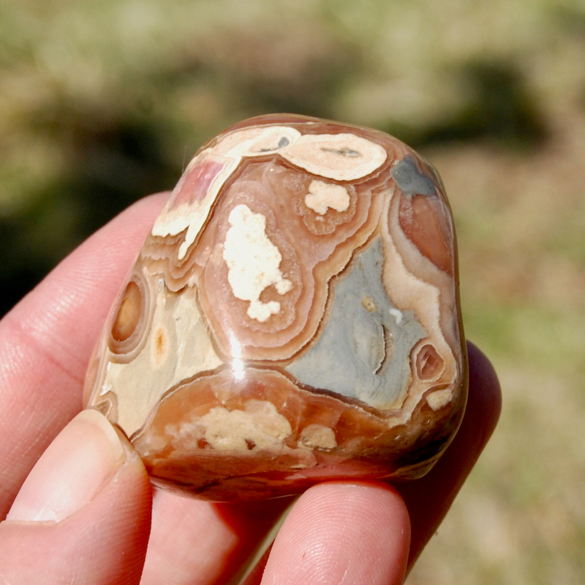 Rhodochrosite Crystal Palm Stone