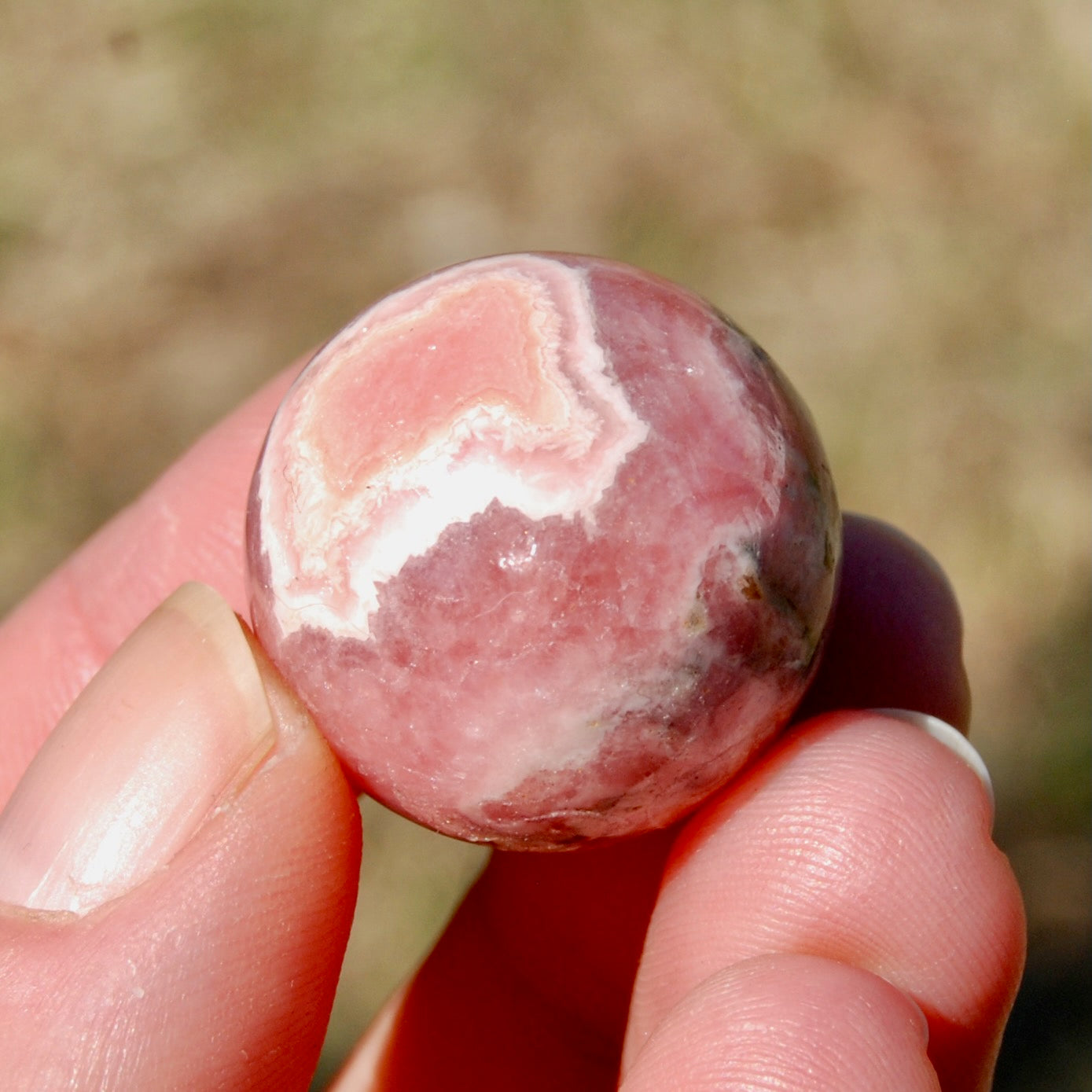 Rhodochrosite Crystal Sphere