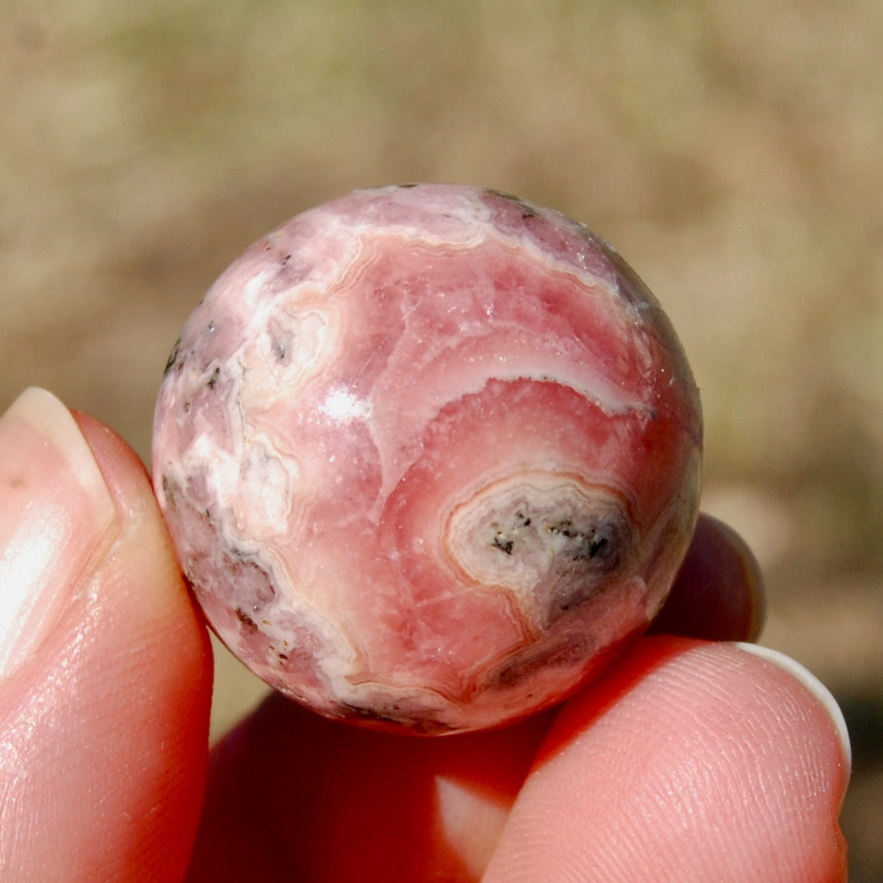 Rhodochrosite Crystal Sphere