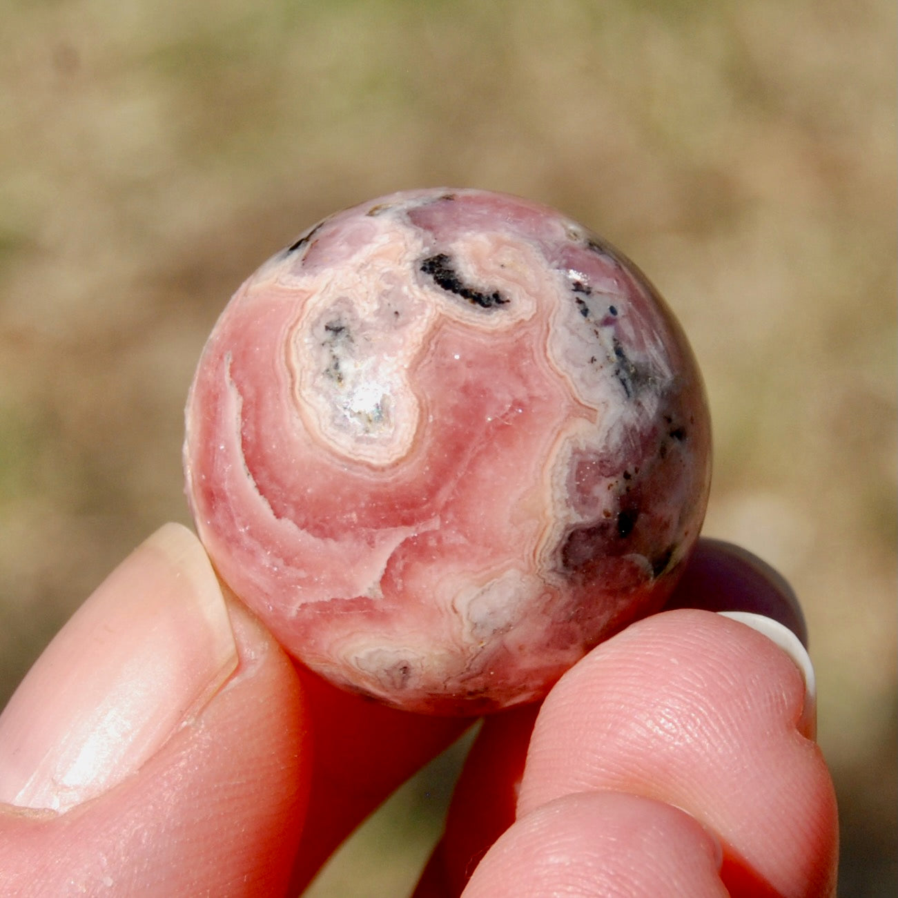 Rhodochrosite Crystal Sphere