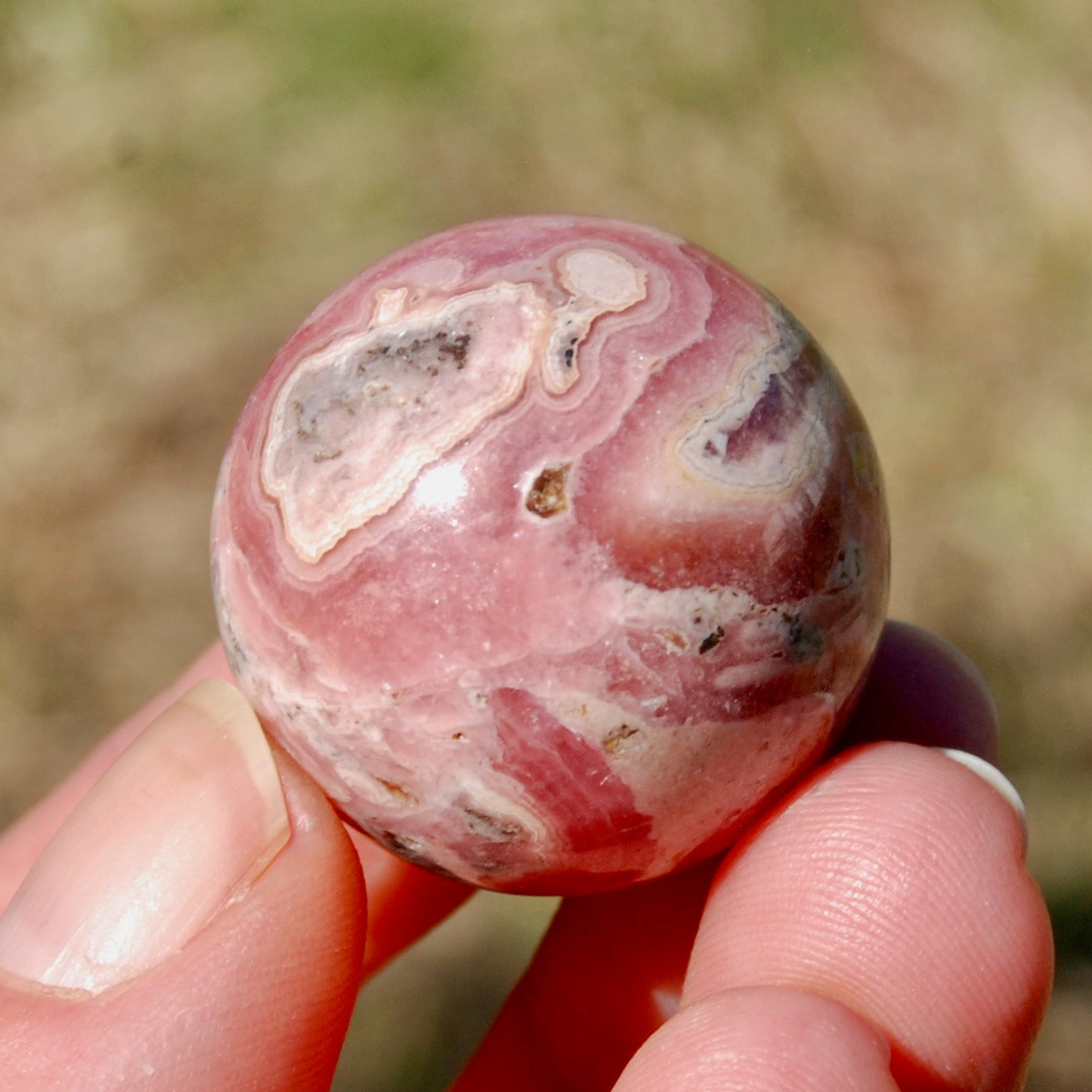 Rhodochrosite Crystal Sphere