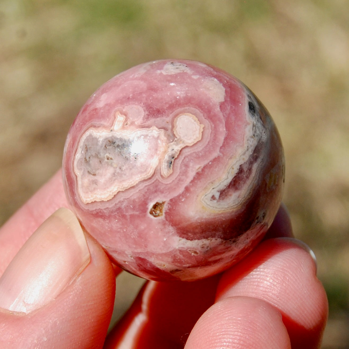 Rhodochrosite Crystal Sphere