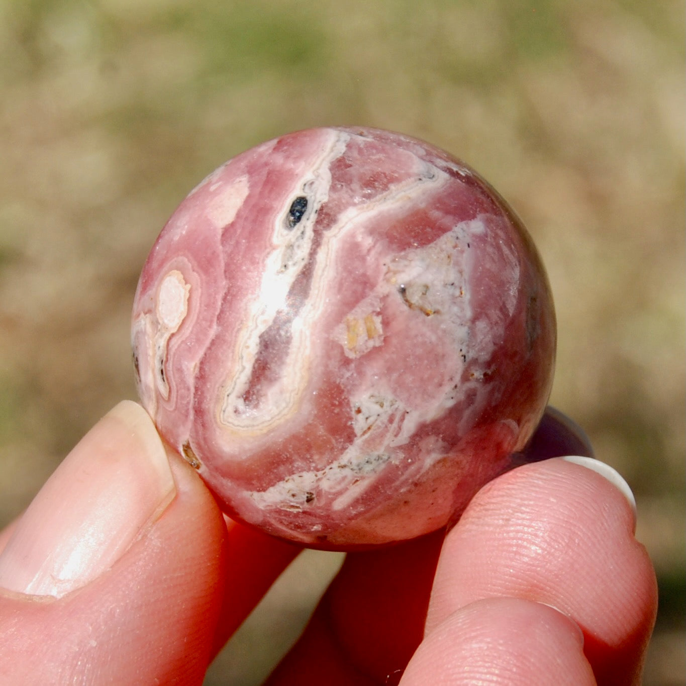 Rhodochrosite Crystal Sphere