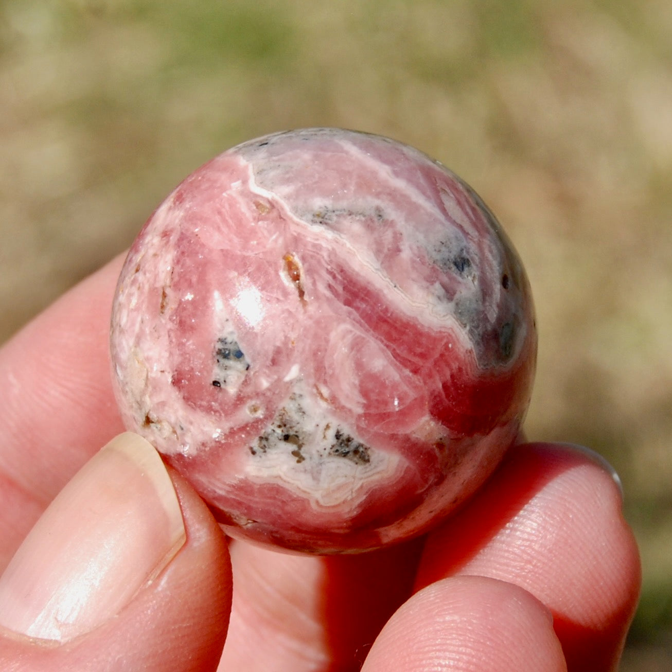 Rhodochrosite Crystal Sphere