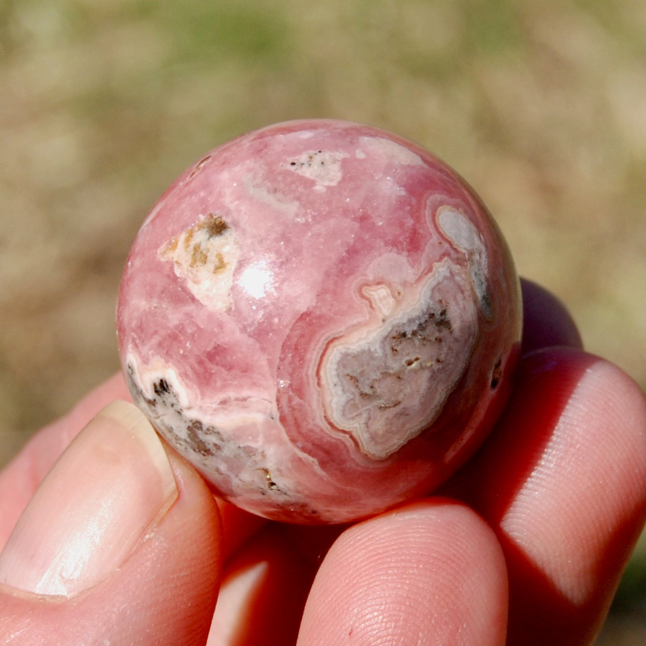 Rhodochrosite Crystal Sphere