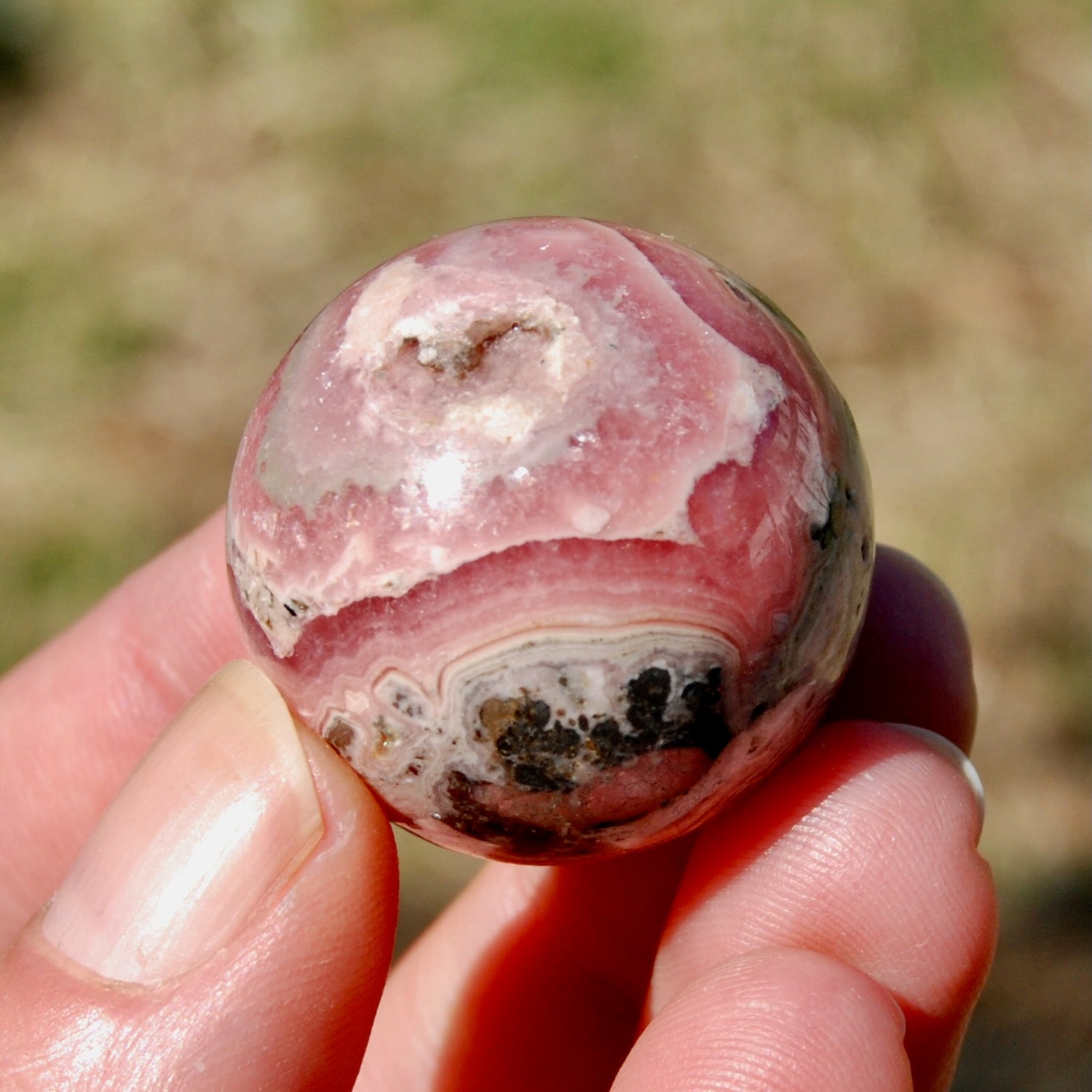 Rhodochrosite Crystal Sphere