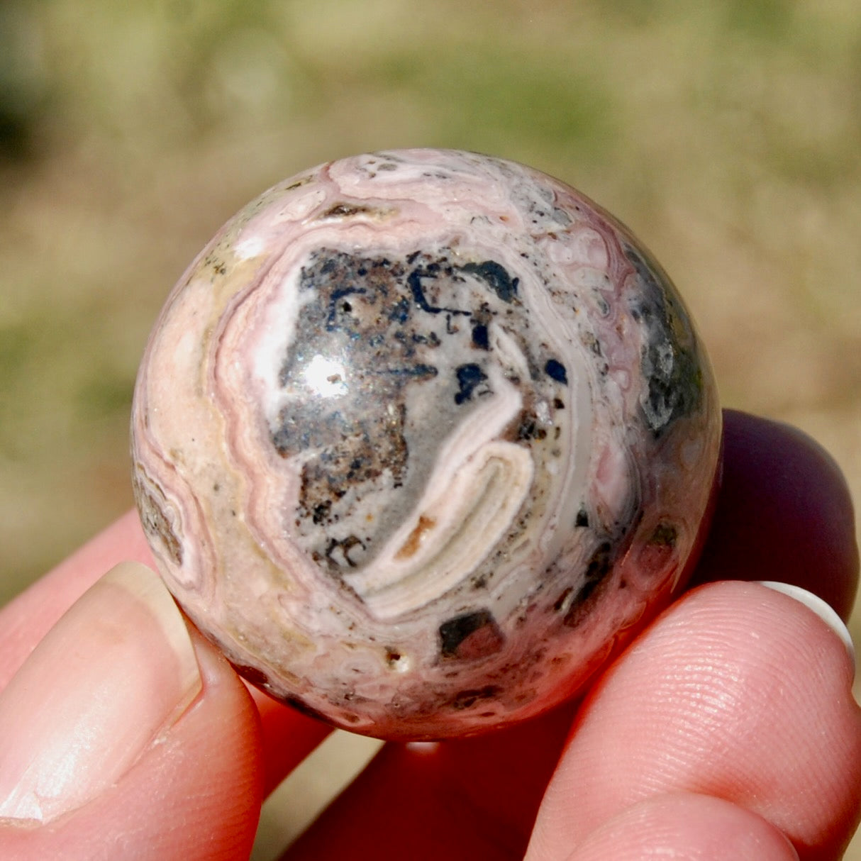 Rhodochrosite Crystal Sphere
