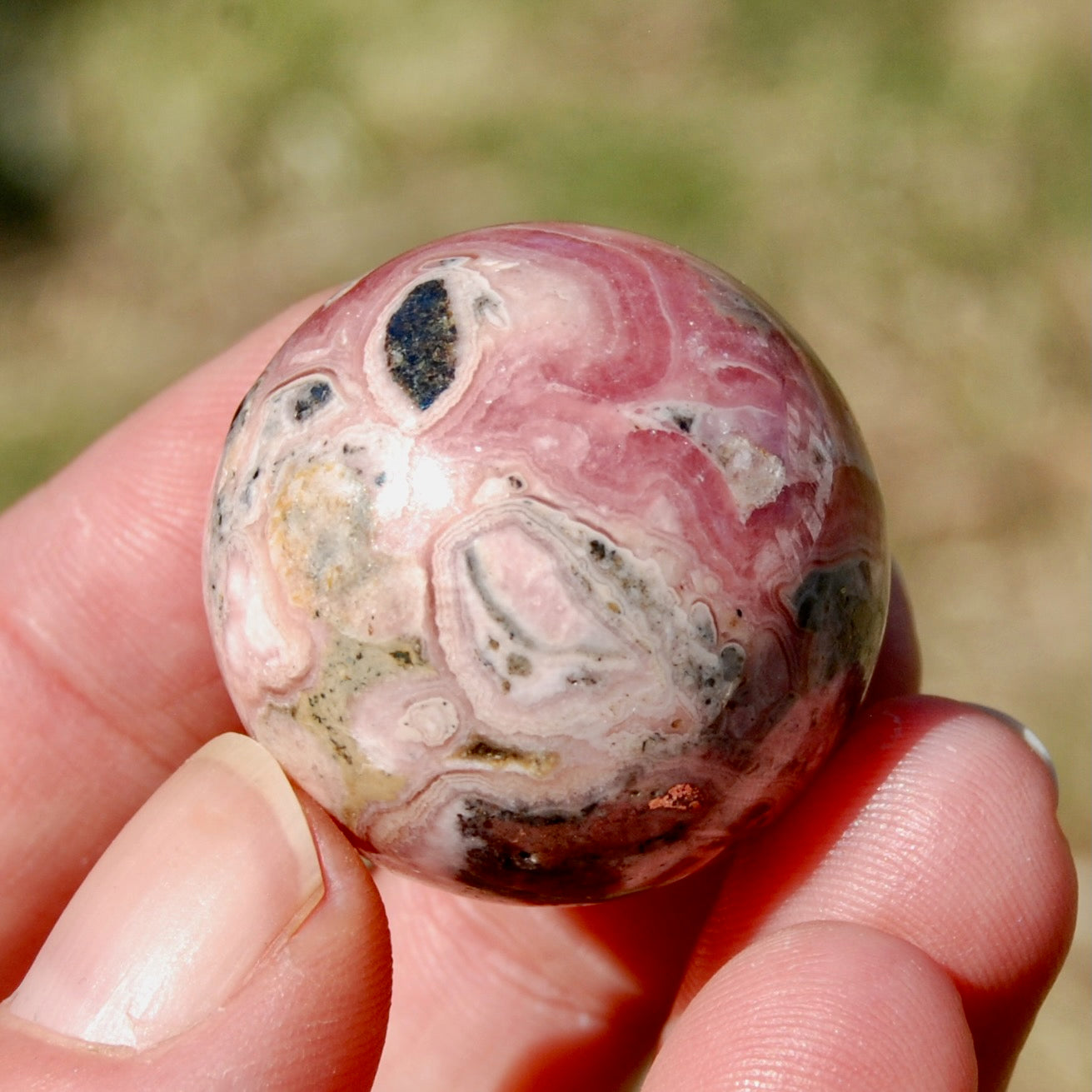 Rhodochrosite Crystal Sphere