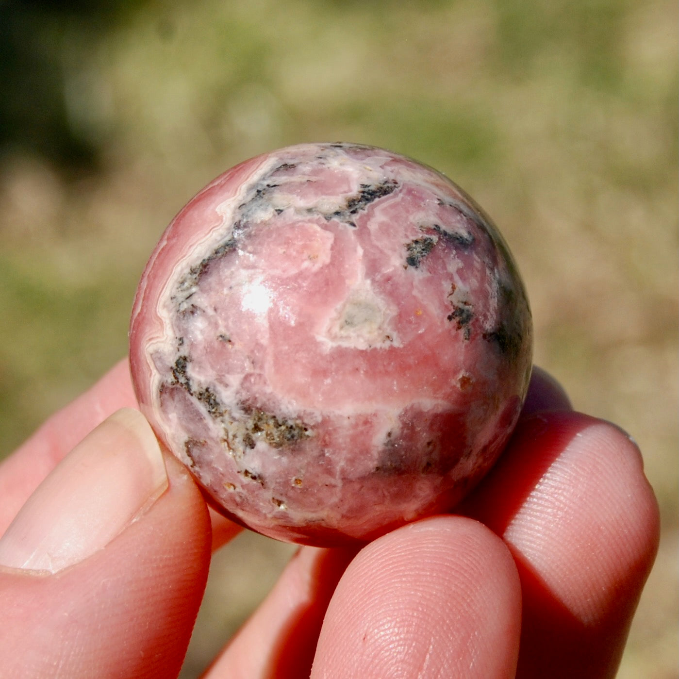 Rhodochrosite Crystal Sphere
