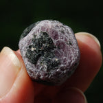 Hexagon Ruby Corundum Crystal Record Keeper, Natural Raw Ruby Crystal