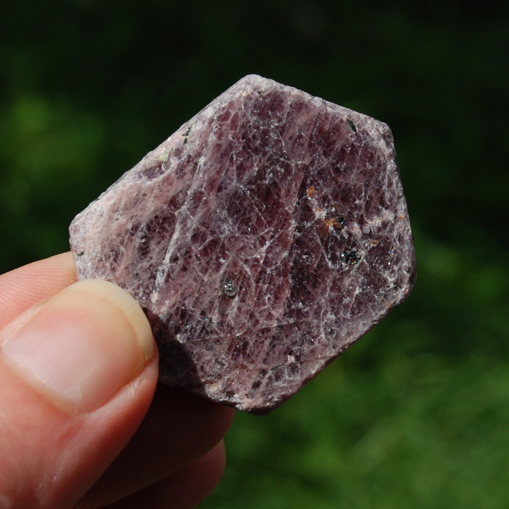 Hexagon Ruby Corundum Crystal Record Keeper, Natural Raw Ruby Crystal
