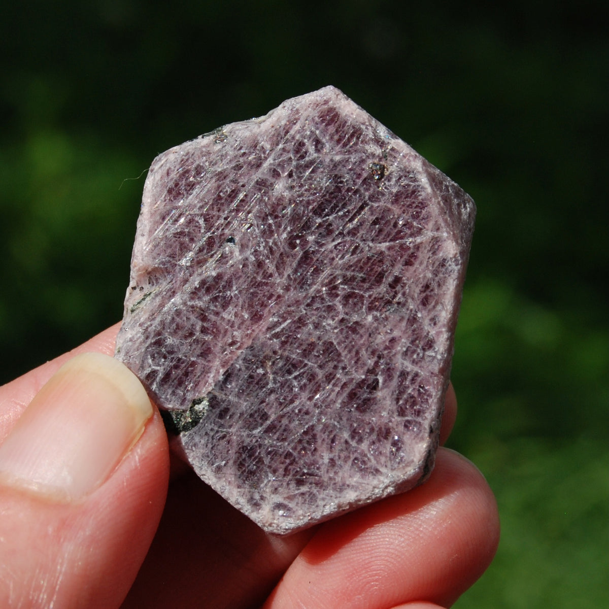 Hexagon Ruby Corundum Crystal Record Keeper, Natural Raw Ruby Crystal