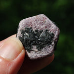 Hexagon Ruby Corundum Crystal Record Keeper, Natural Raw Ruby Crystal