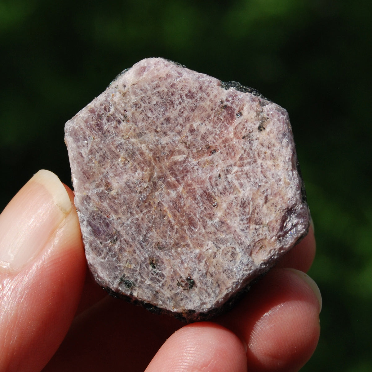 Hexagon Ruby Corundum Crystal Record Keeper, Natural Raw Ruby Crystal