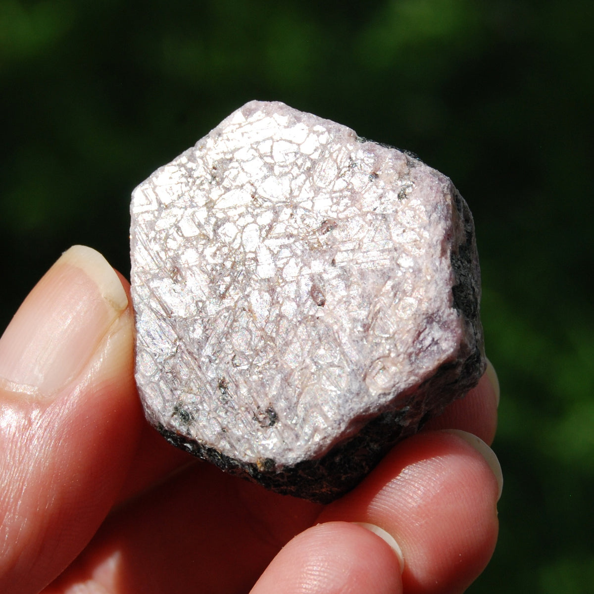 Hexagon Ruby Corundum Crystal Record Keeper, Natural Raw Ruby Crystal